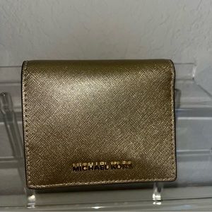 Metallic Gold Michael kors small wallet
